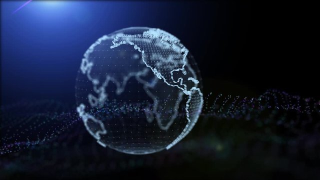 4k Video Animation Earth Graviation