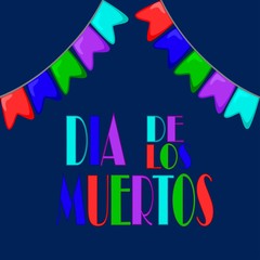  vector illustration postcard of the day of the dead