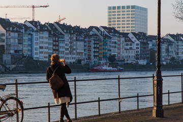 woman on bridge