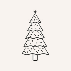 Fototapeta premium Christmas tree icon.