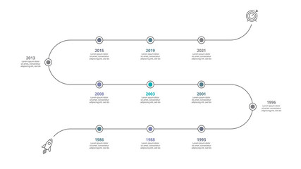 Creative concept for infographic timeline. Process chart. Vector business template for presentation.