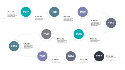 Creative concept for infographic timeline. Process chart. Vector business template for presentation.