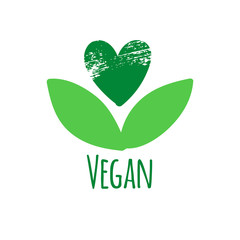 Vegan sign vector illustration.