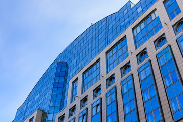 View on a new multistory high rise office building