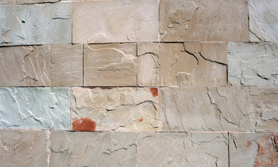 Sand stone wall.