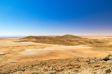 Fototapeta na wymiar View over the barren moonscape Namib desert, Naukluft Park, Namibia, Africa