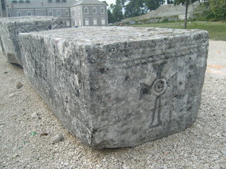 Medieval tombstone Stecak with cross Niksic Montenegro