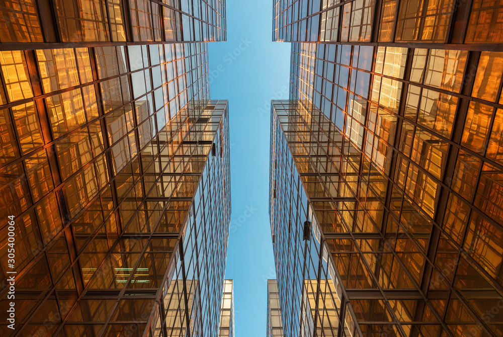 Aufkleber exterior of modern architecture. building abstract background