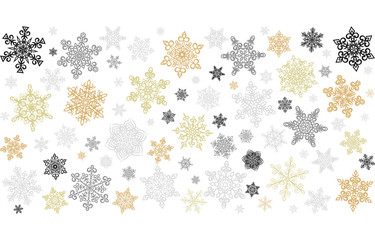 Christmas background with snowflakes. Strip of snowflakes.