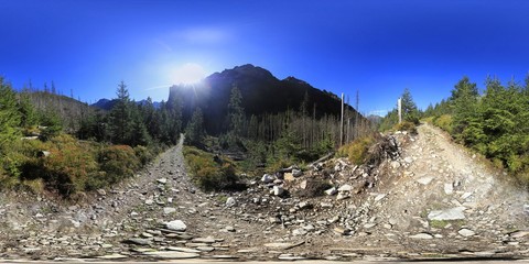 Biela Voda Valley Tatra Mountains 360 Panorama