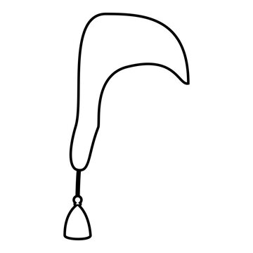 recommend clip art: Nightcap Hat for sleep icon outline black color vector illustration flat style image