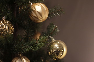 christmas tree and decorations