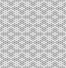 Seamless geometric pattern inspired by Japanese woodworking style Kumiko zaiku. .Black and white.