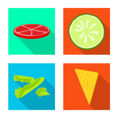 Vector illustration of cooking and dinner symbol. Collection of cooking and fast stock vector illustration.