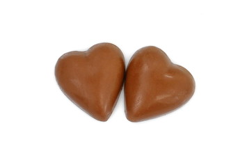 Chocolate heart  with space for text . love message