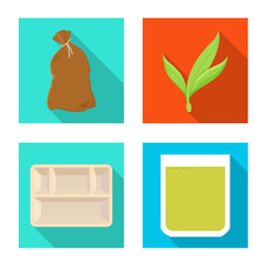 Vector illustration of organic and environmental icon. Set of organic and tropical vector icon for stock.