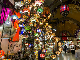 Traditional and colorful oriental lanterns