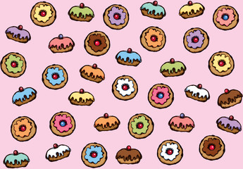 Donut. Vector drawing