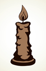 Candle. Vector drawing