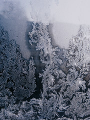 pattern on frosty window