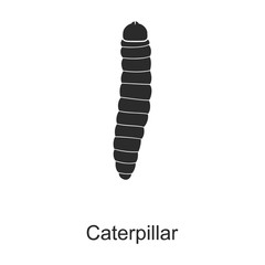 Caterpillar vector icon.Black vector icon isolated on white background caterpillar .