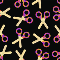 scissors on a black background