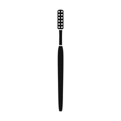 Toothbrush vector icon.Black vector icon isolated on white background toothbrush