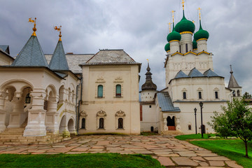 Architectural ensemble of the Rostov Kremlin in Rostov Veliky, Russia. Golden ring of Russia