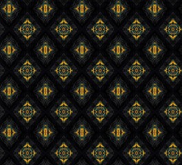 Abstract kaleidoscopic pattern. Seamless symmetrical pattern.