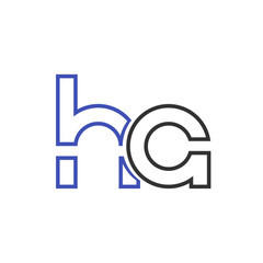 Initial Letter HA Line Logo Template Linked. Vector Icon rounded infinity concept.easy to use and highly customizable. Modern vector illustration