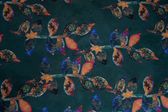 Green floral background with leaves carpet