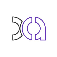 Initial Letter XA Line Logo Template Linked. Vector Icon rounded infinity concept.easy to use and highly customizable. Modern vector illustration