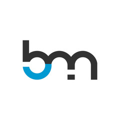 letter BM initial logo icon. modern linked circle round lowercase. Easy to edit and customize. Vector illustration