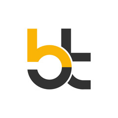 letter BT initial logo icon. modern linked circle round lowercase. Easy to edit and customize. Vector illustration