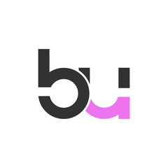 letter BU initial logo icon. modern linked circle round lowercase. Easy to edit and customize. Vector illustration