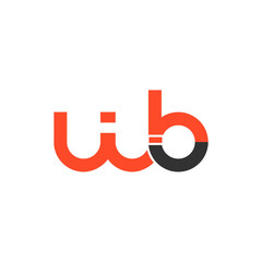 Initial letter WB lowercase logo design template.Can be used for workflow layout template, banner, marketing, infographics.