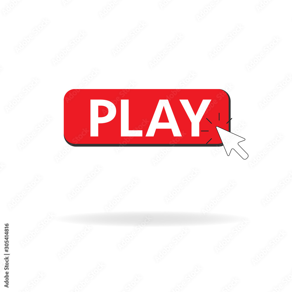 Poster right arrow play button vector icon on white background. flat vector right arrow play button icon sy