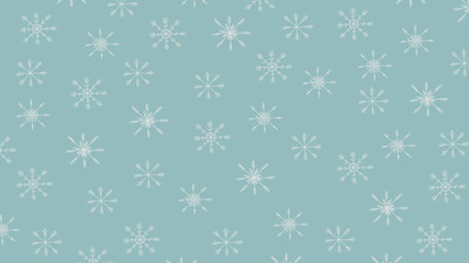 Snowflakes on blue background. Christmas and new year design