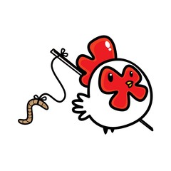 Chicken mascot vector design