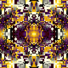 Abstract geometric pattern in low poly style. Pixel art style. Vector image.