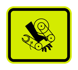 Hand Crush Robot Symbol Sign Isolate On White Background,Vector Illustration EPS.10