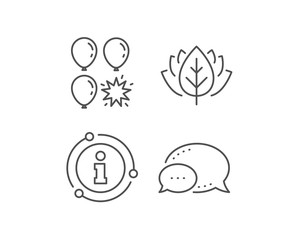 Balloon dart line icon. Chat bubble, info sign elements. Amusement park sign. Pop the balloon symbol. Linear balloon dart outline icon. Information bubble. Vector