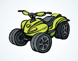Quad bike. Vector drawing
