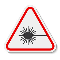 Beware Laser Beam Symbol Sign Isolate On White Background,Vector Illustration