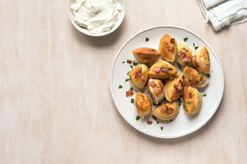 Fried dumplings, pierogi