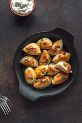 Fried dumplings, pierogi