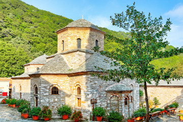 Fototapeta na wymiar The Monastery of Evagelistria in Skiathos, Greece