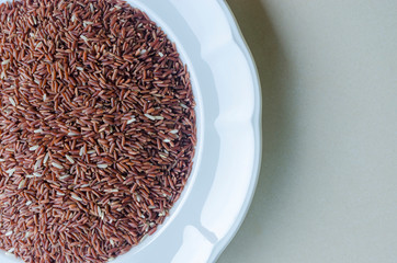 Close up rice berry in the bowl.