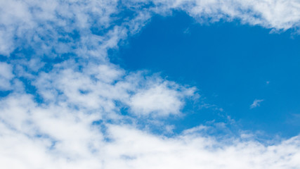 blue sky with white clouds