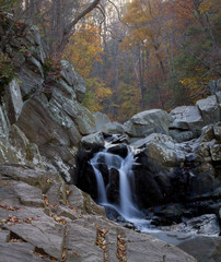 waterfall in the fall season 